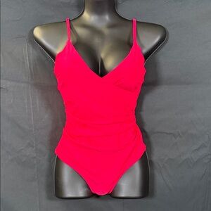 Elegant Bright Pink One-Piece Swimsuit
